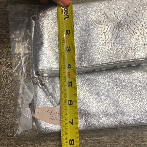NEW Victoria's Secret Angel Anniversary Fold Over Silver Clutch Bag - Picture 7 of 8